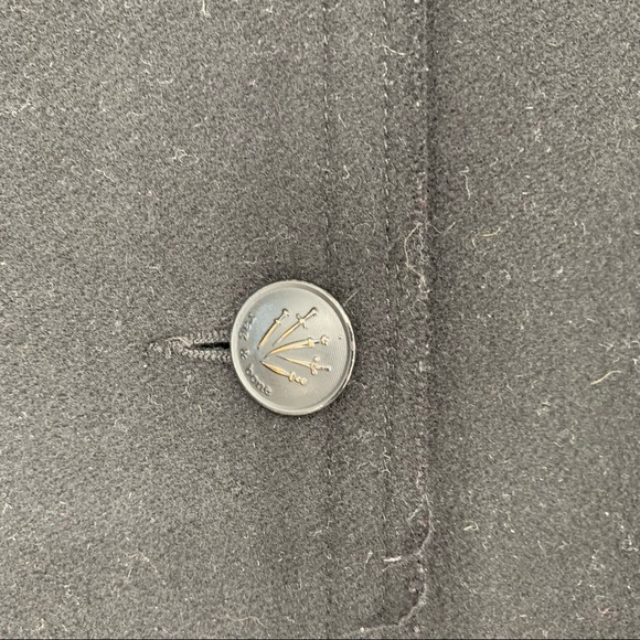 Rag & Bone Raw Hem Black Wool Pea Coat Size M - Picture 7 of 9